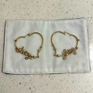 Juicy Couture Gold Heart Hoops